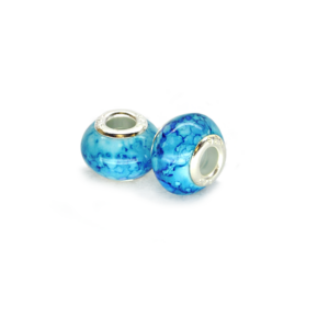 Perla ciambella granito (2 pezzi) 14x10 mm - Turchese