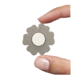 (1 pezzo) Sagoma in neoprene "Fiorellino" - Avorio e noce