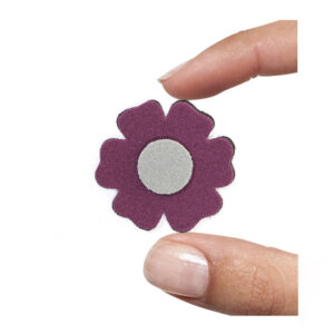 (1 pezzo) Sagoma in neoprene "Fiorellino" - Grigio e bordeaux