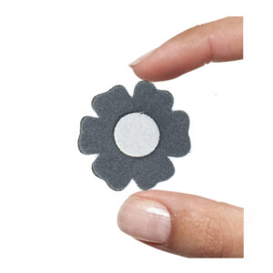 (1 pz.) Sagoma in neoprene "Fiorellino" - Grigio chiaro e scuro