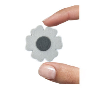 (1 pz.) Sagoma in neoprene "Fiorellino" - Grigio scuro e chiaro