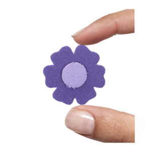 (1 pezzo) Sagoma in neoprene "Fiorellino" - Lilla e viola