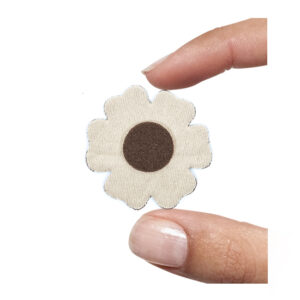 (1 pezzo) Sagoma in neoprene "Fiorellino" - Marrone e avorio