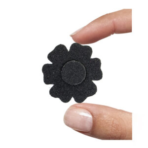 (1 pezzo) Sagoma in neoprene "Fiorellino" - Nero e nero