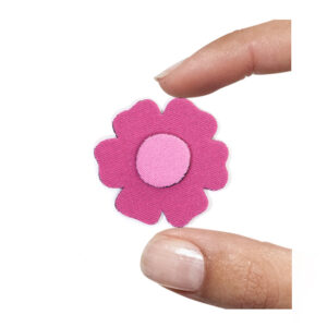 (1 pezzo) Sagoma in neoprene "Fiorellino" - Rosa e fuxia