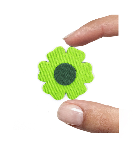 (1 pezzo) Sagoma in neoprene "Fiorellino" - Verdone e verde