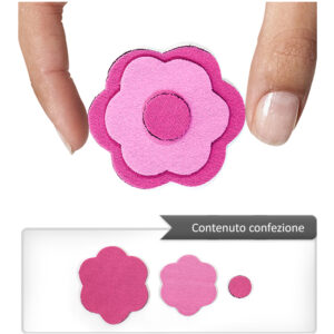 (1 pezzo) Sagoma in neoprene "Fiore" - Fuxia e rosa