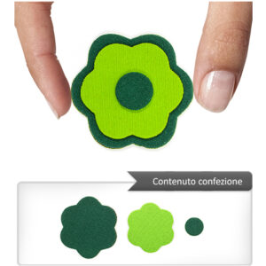 (1 pezzo) Sagoma in neoprene "Fiore" - Verdone e verde