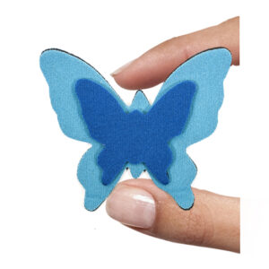(1 pezzo) Sagoma in neoprene "Farfalla" - Blu e celeste