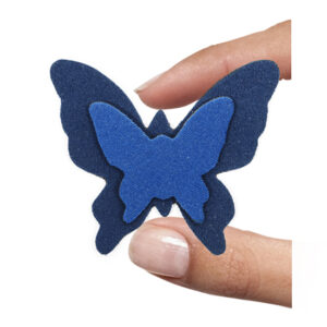 (1 pezzo) Sagoma in neoprene "Farfalla" - Blu e blu notte
