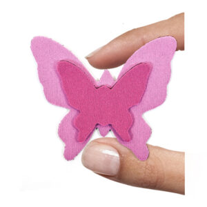 (1 pezzo) Sagoma in neoprene "Farfalla" - Fuxia e rosa