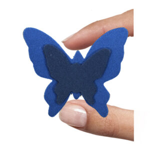 (1 pezzo) Sagoma in neoprene "Farfalla" - Blu notte e blu