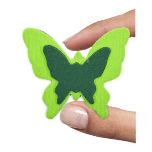 (1 pezzo) Sagoma in neoprene "Farfalla" - Verdone e verde
