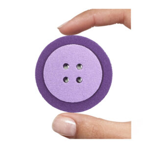 (1 pezzo) Sagoma in neoprene "Bottone" - Lilla e viola