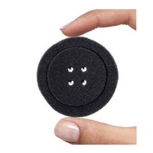 (1 pezzo) Sagoma in neoprene "Bottone" - Nero e nero