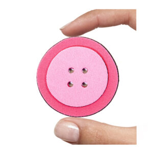 (1 pezzo) Sagoma in neoprene "Bottone" - Rosa e fuxia