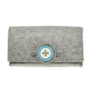 Borsetta in feltro bottone (Kit fai-da-te) - Grigio