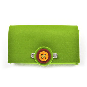 Borsetta in feltro bottone (Kit fai-da-te) - Verde mela