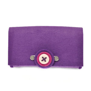 Borsetta in feltro bottone (Kit fai-da-te) - Viola