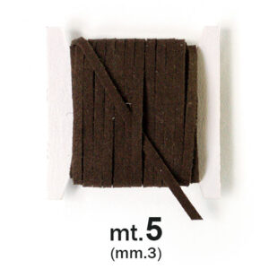 Fettuccia scamosciata mm. 3 (mt.5) - Marrone