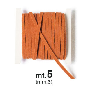 Fettuccia scamosciata mm. 3 (mt.5) - Ruggine