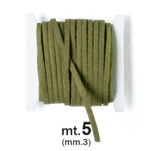 Fettuccia scamosciata mm. 3 (mt.5) - Verde