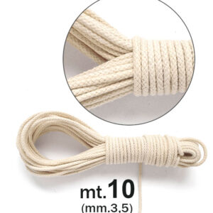 Cordino cotone macramè mm. 3,5 (mt.10) - Avorio