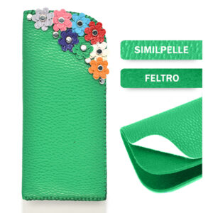 Portaocchiali similpelle (Kit fai-da-te) - Verde