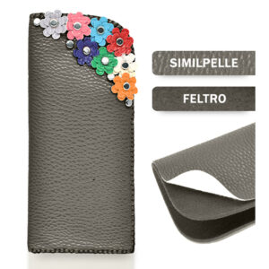 Portaocchiali similpelle (Kit fai-da-te) - Grigio scuro