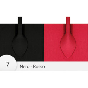 Manici Neoprene per borsa cm. 65 circa - col. Nero-Rosso