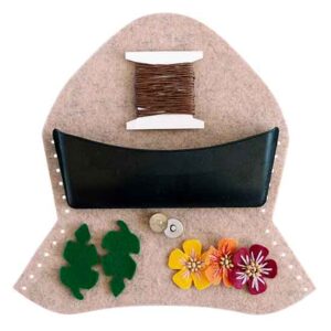 Kit Astuccio porta occhiali - Rosa cipria Melange