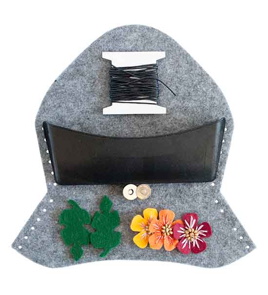 Kit Astuccio porta occhiali - Grigio chiaro Melange