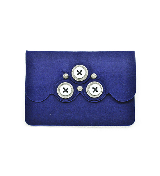 Astuccio porta tablet bottone (Kit fai-da-te) - Blu