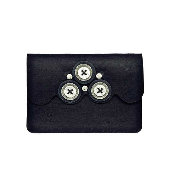 Astuccio porta tablet bottone (Kit fai-da-te) - Nero