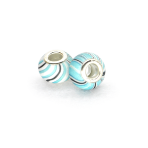 Perla ciambella vortice (2 pezzi) 14x10 mm - Cielo