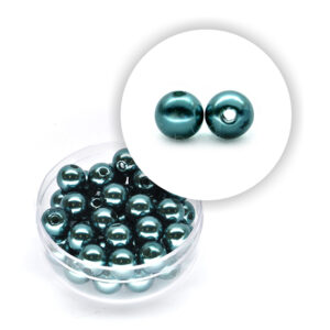Perla pastello (9,5 g circa) 6 mm ø - Verde petrolio
