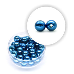 Perla pastello (10 g circa) 8 mm ø - Blu brillante