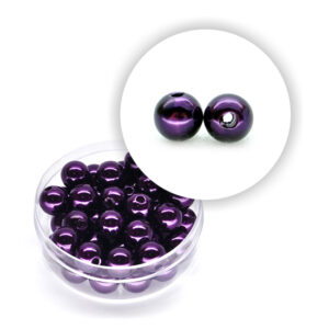 Perla pastello (9,5 g circa) 6 mm ø - Viola scuro