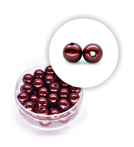 Perla pastello (10 g circa) 8 mm ø - Bordeaux