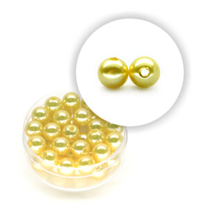 Perla pastello (10 g circa) 8 mm ø - Giallo pallido