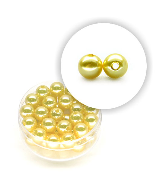 Perla pastello (9,5 g circa) 6 mm ø - Giallo pallido