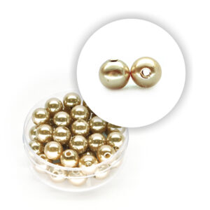 Perla pastello (10 g circa) 8 mm ø - Giallo sabbia