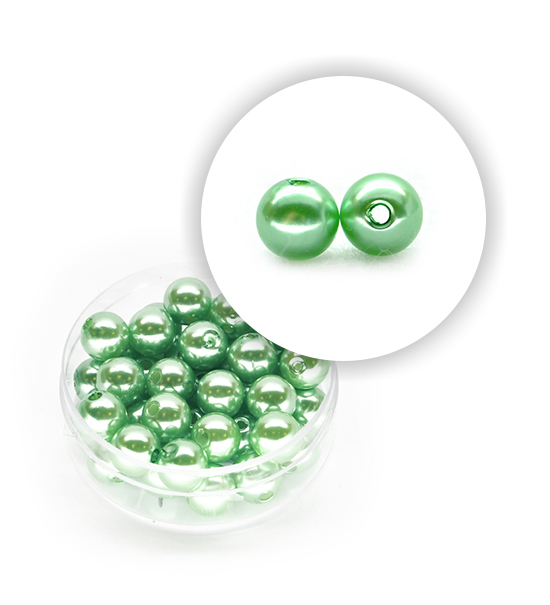 Perla pastello (10 g circa) 8 mm ø - Verde pallido