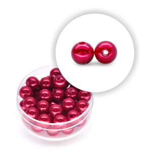 Perla pastello (9,5 g circa) 6 mm ø - Rosso rubino