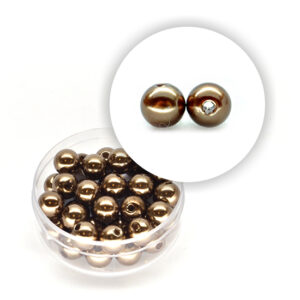 Perla pastello (9,5 g circa) 6 mm ø - Marrone pallido
