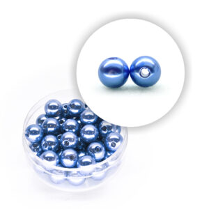 Perla pastello (10 g circa) 8 mm ø - Blu zaffiro