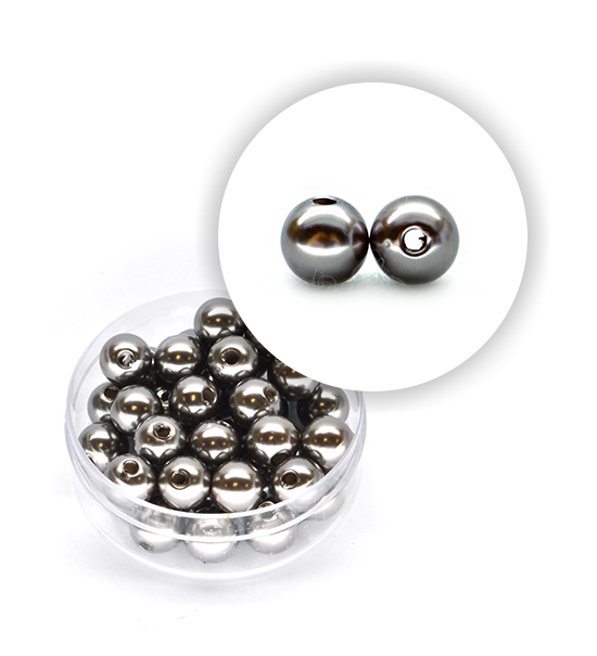 Perla pastello (9,5 g circa) 6 mm ø - Grigio platino