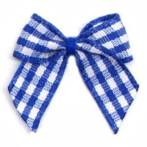 Fiocchetto poliestere a quadretti (Pz. 2) - Bluette