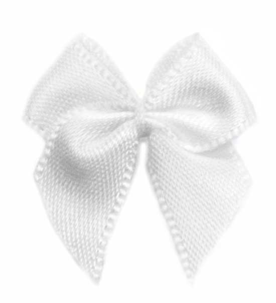 Fiocchetto raso tinta unita (Pz. 2) - Bianco