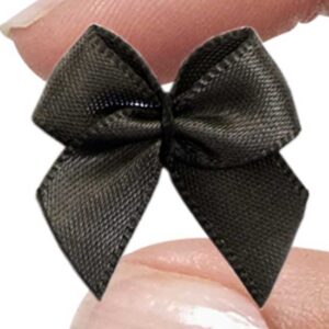 Fiocchetto raso tinta unita (Pz. 2) - Nero